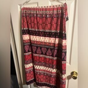 Agnes and Dora XL  Maxi Skirt in Red and Black